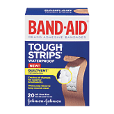Band-Aid Adhesive Bandages Tough-Strips Waterproof Full-Size Picture